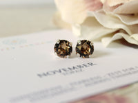 November Birthstone Stud Earrings in Light Colorado Topaz